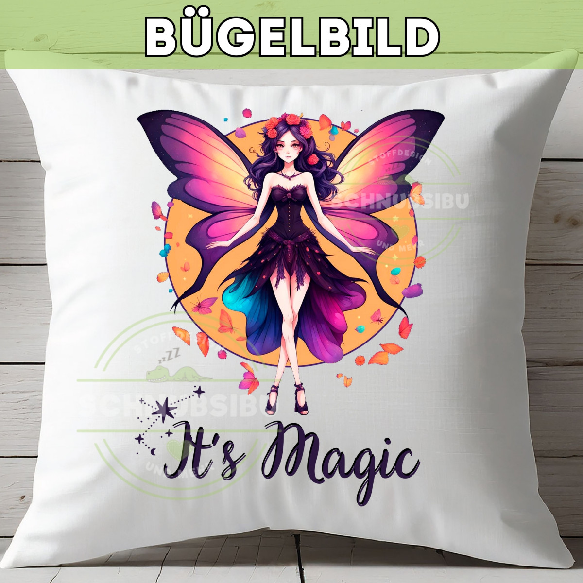 Bügelbild Dunkle Fee